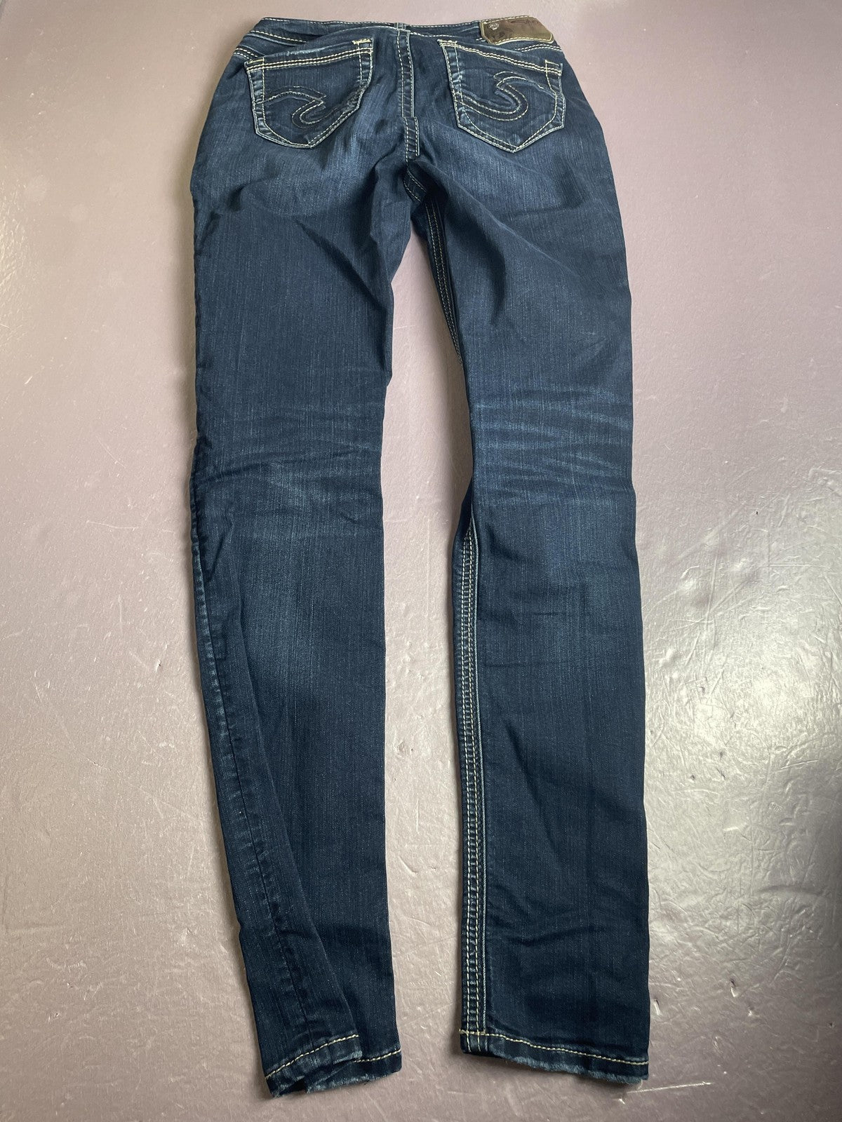Silver Jeans Co Jeans Womens 26 Blue Suki High Super Skinny Dark Wash Stretch