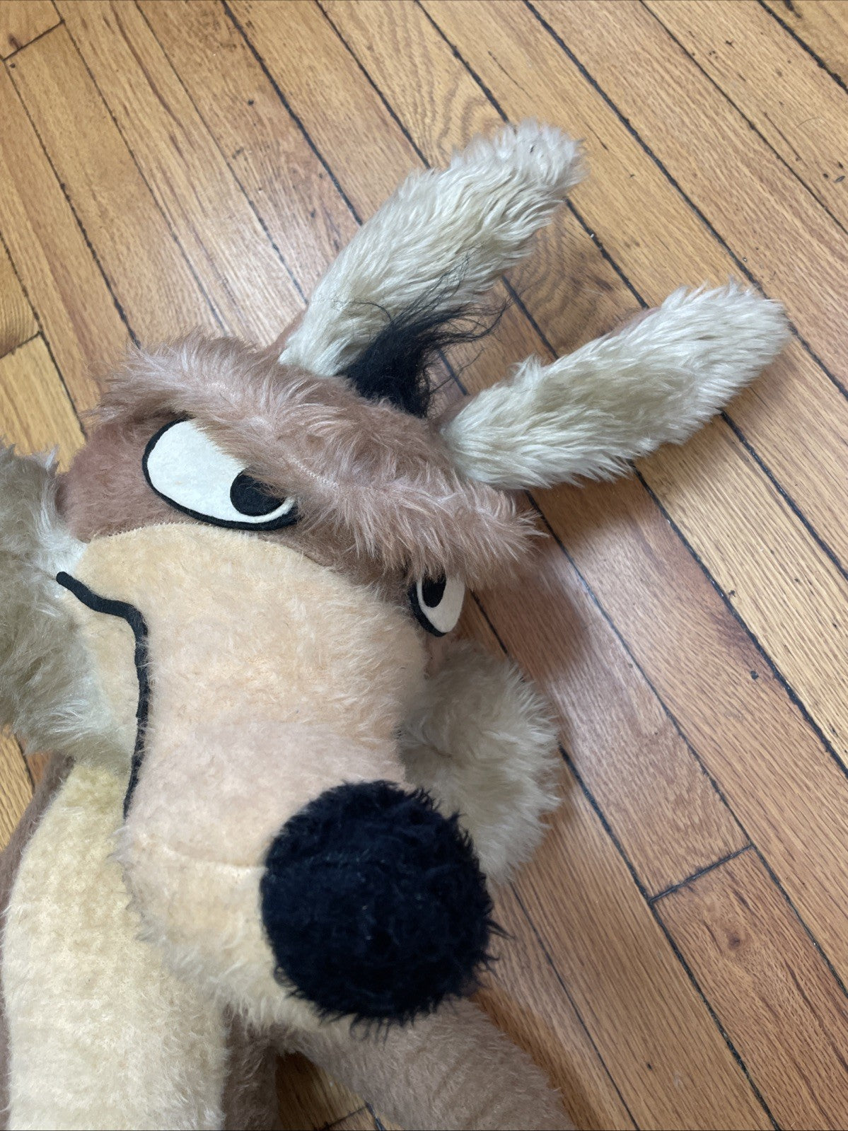 Wile E. Coyote Jumbo Vintage 40” Plush Wired Doll Warner Bros Stuffed Vtg 1971