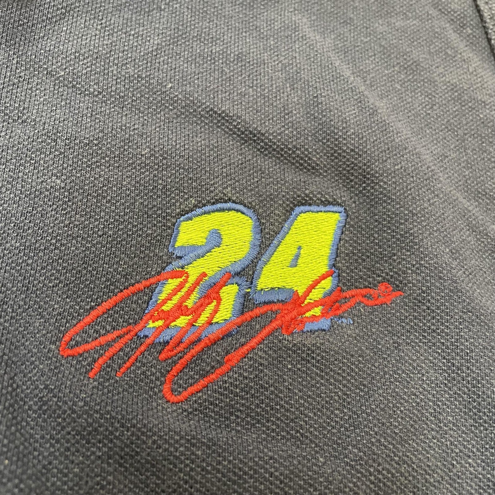 Vintage Jeff Gordon Shirt Mens XL Navy Blue NASCAR Racing Sleeveless Polo 90s