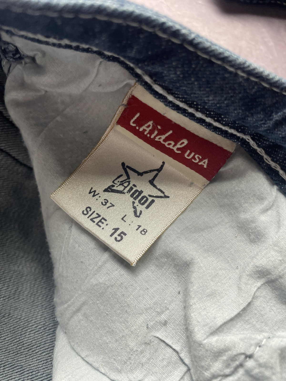 L.A. Idol USA Capri Jeans Juniors 15 Blue Medium Wash Rhinestone Studded Denim