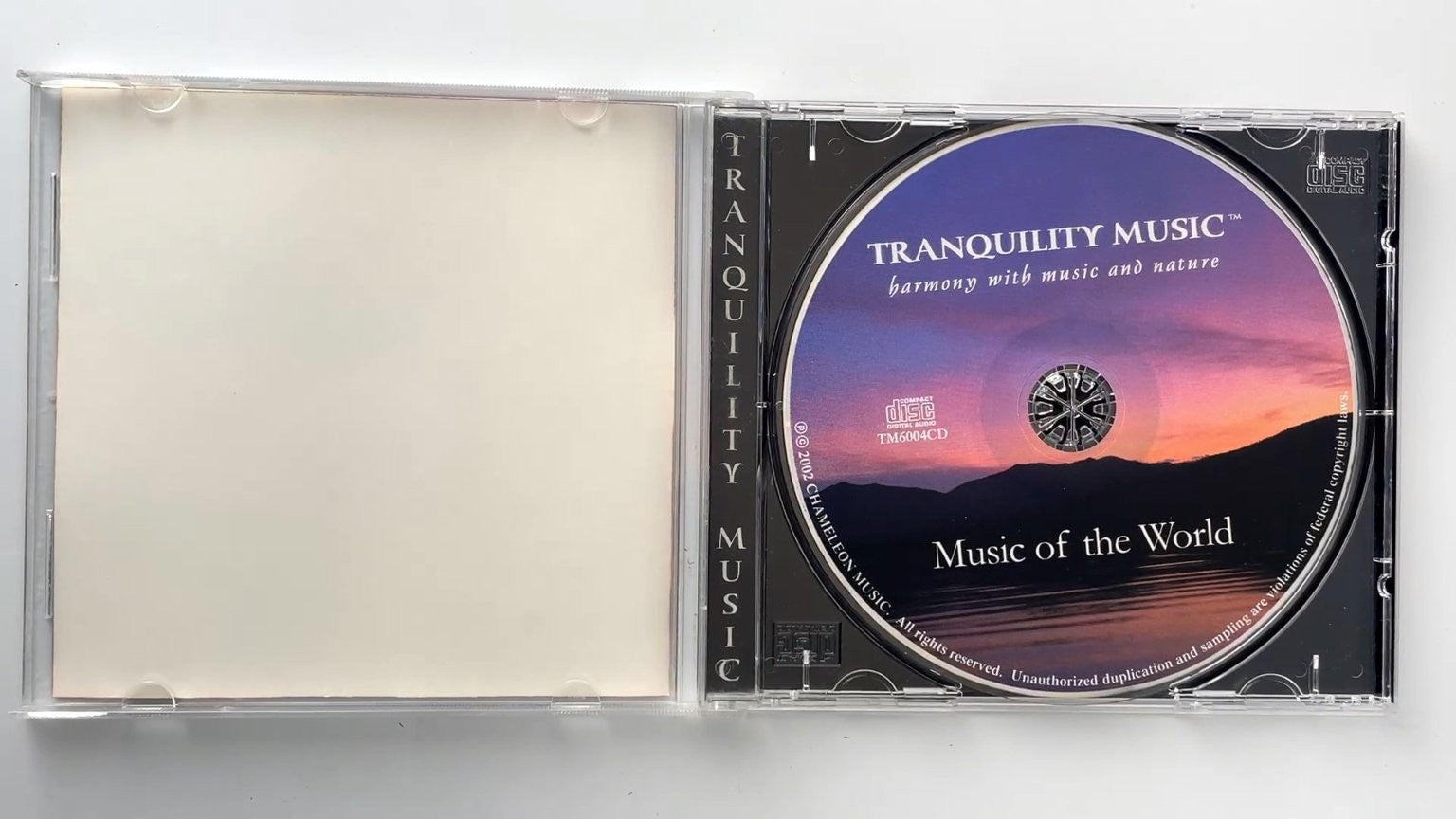Tranquility Music - Music of the World CD 2002 World Ambient Tranquility