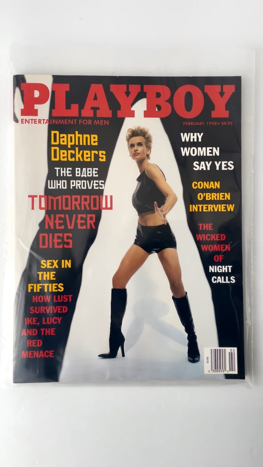 Playboy February 1998 Daphne Deckers Conan O'Brien Interview Illustrated