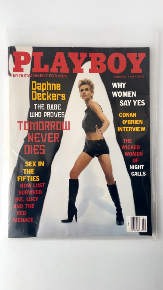 Playboy February 1998 Daphne Deckers Conan O'Brien Interview Illustrated