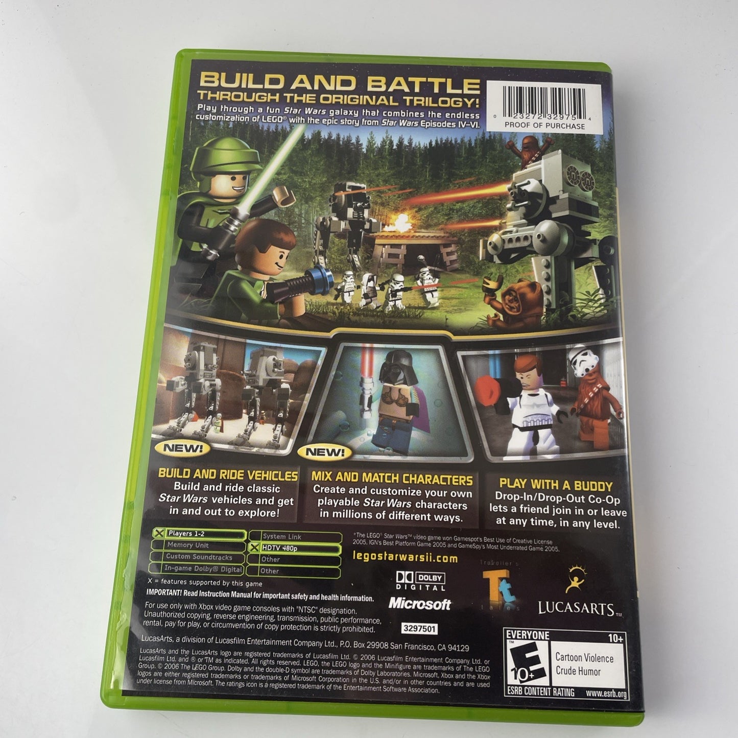 LEGO Star Wars II - The Original Trilogy (Xbox, 2006) No Manual Tested VG Disc