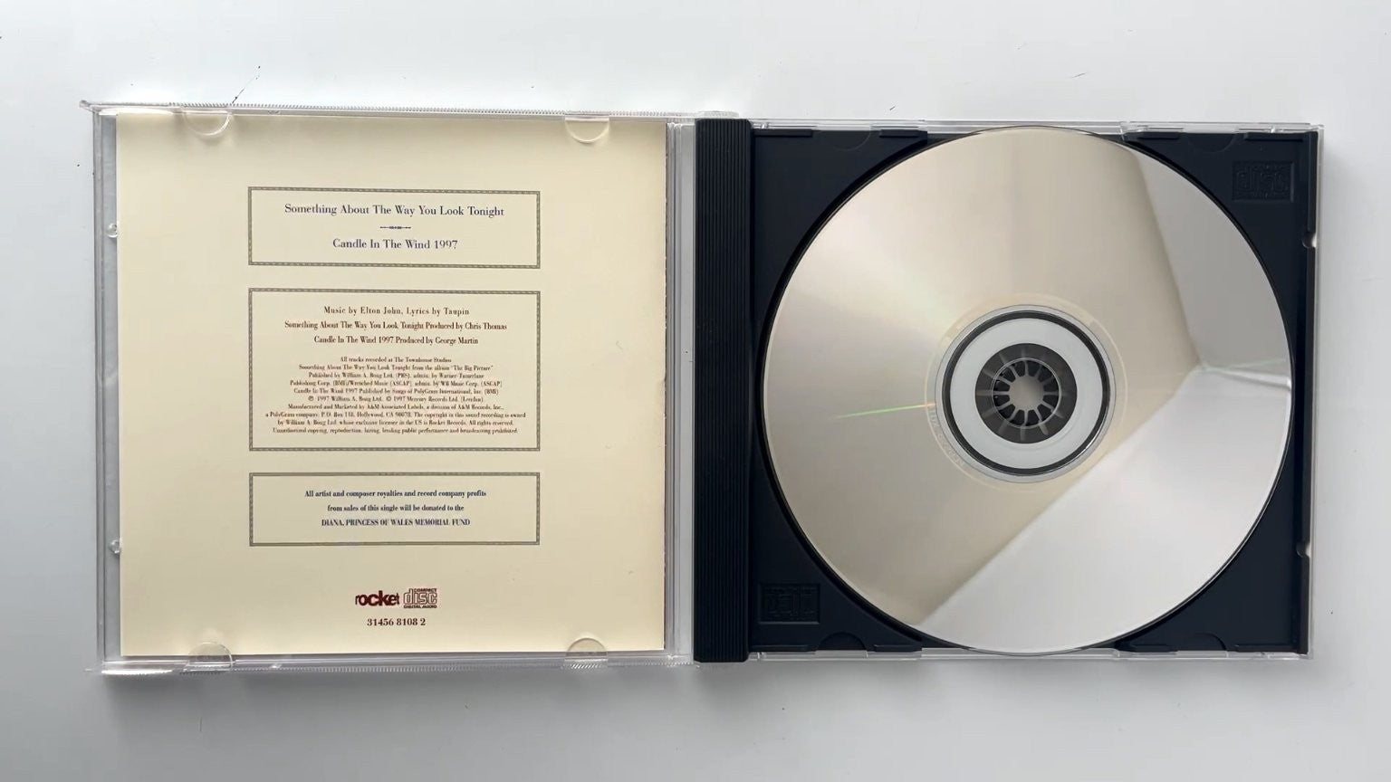 Elton John - Something About The Way You Look Tonight CD 1997 Rocket Pop