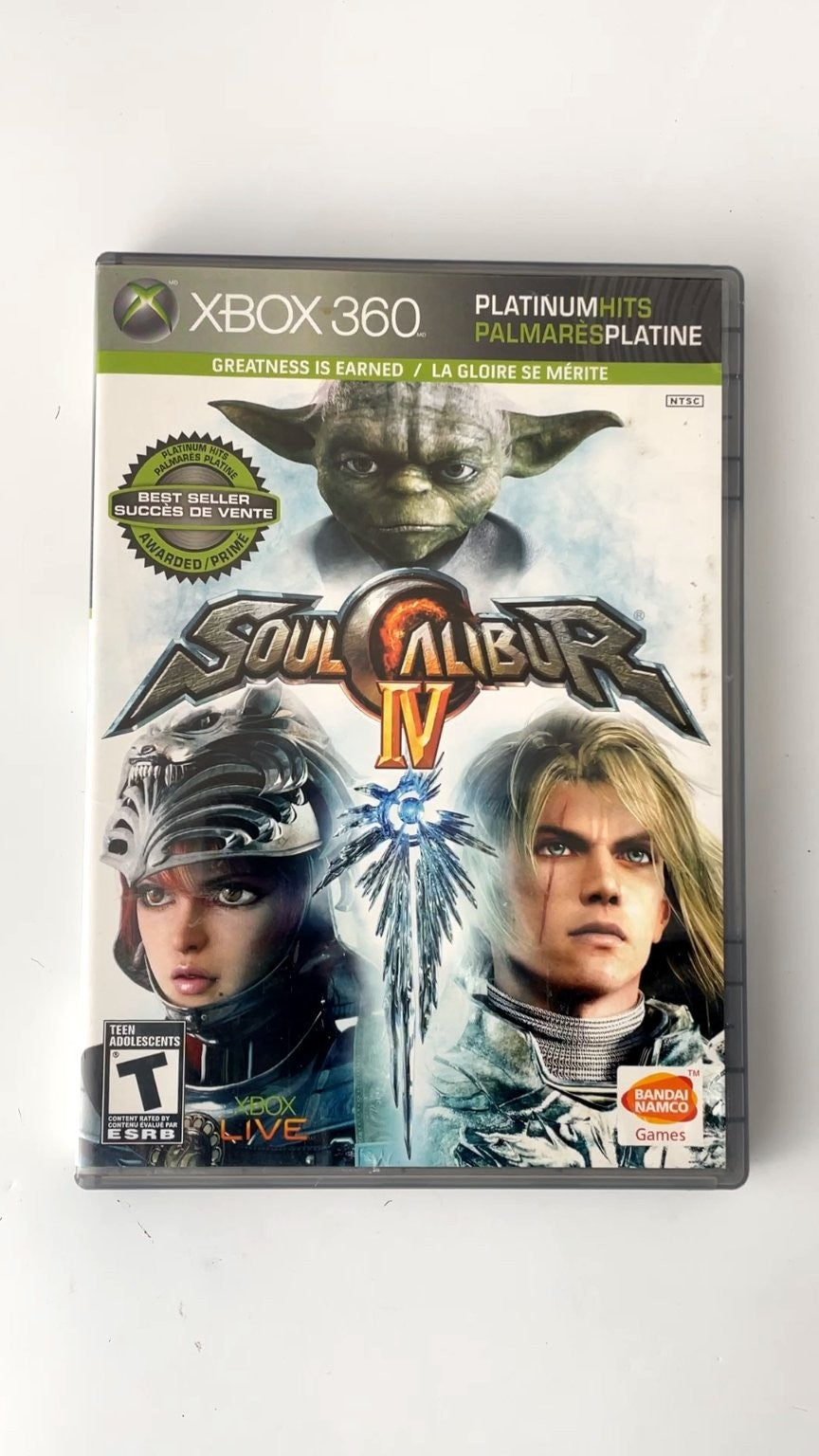 Soulcalibur IV Platinum Hits Xbox 360 Video Game Multiplayer TESTED NO MANUAL