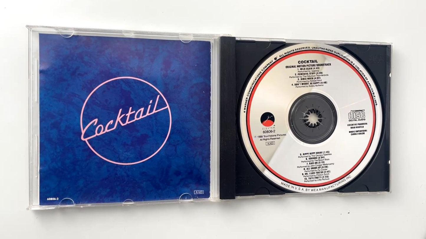 Cocktail Original Motion Picture Soundtrack CD 1988 Pop Rock Elektra