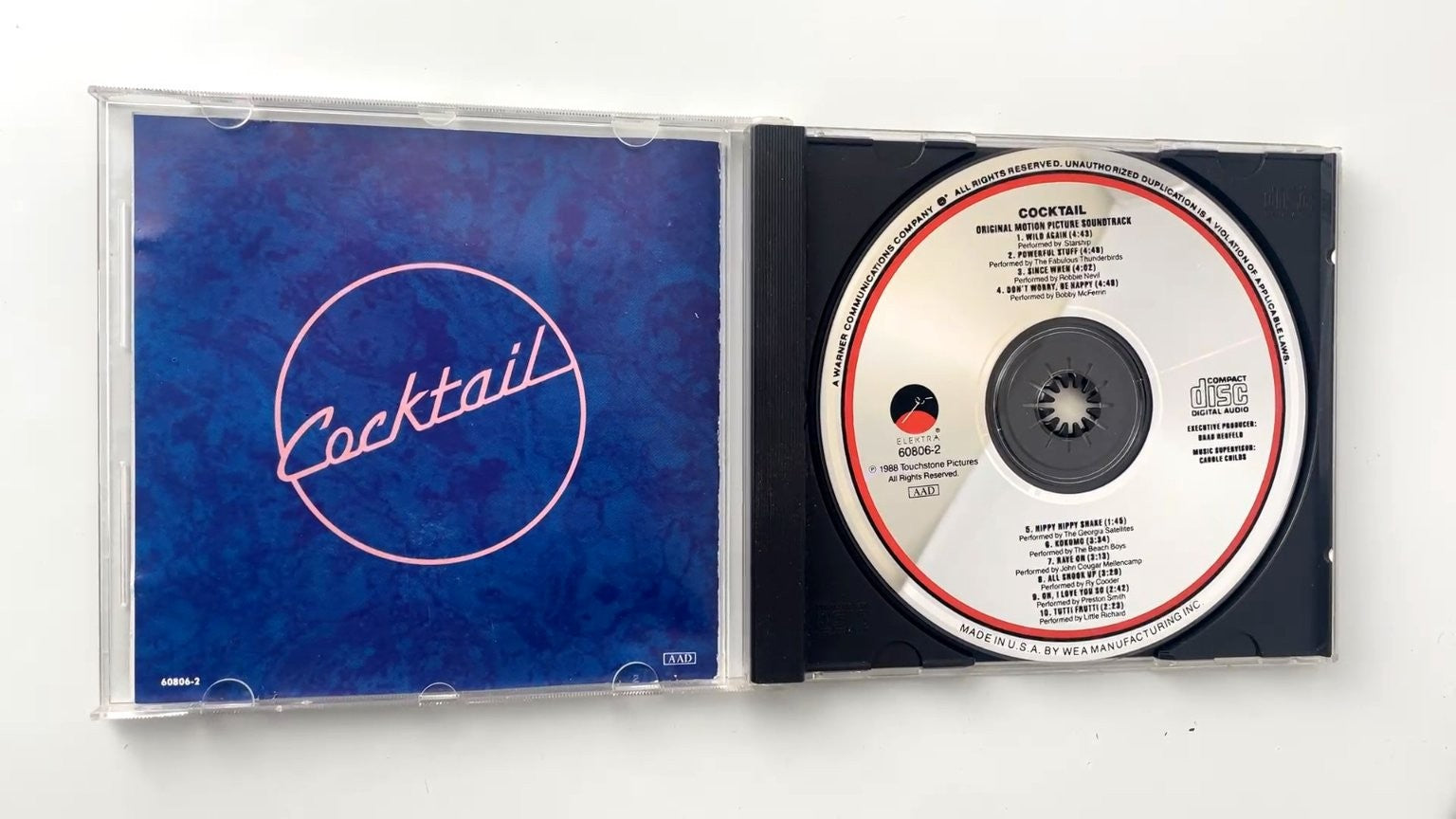 Cocktail Original Motion Picture Soundtrack CD 1988 Pop Rock Elektra