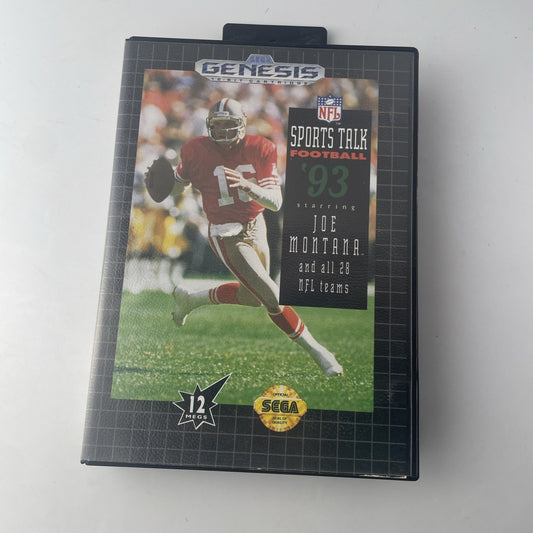 Sports Talk Football 93 Sega Genesis Game CIB Tested Works