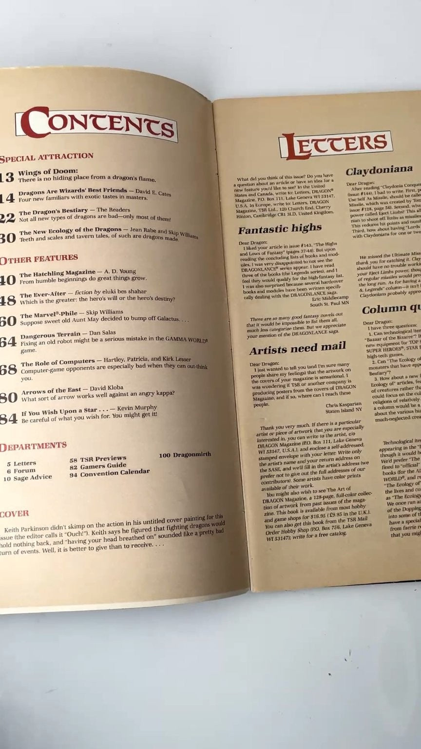 Dragon Magazine #146 Fantasy RPG 1989 Illustrated Buck Rogers Poster