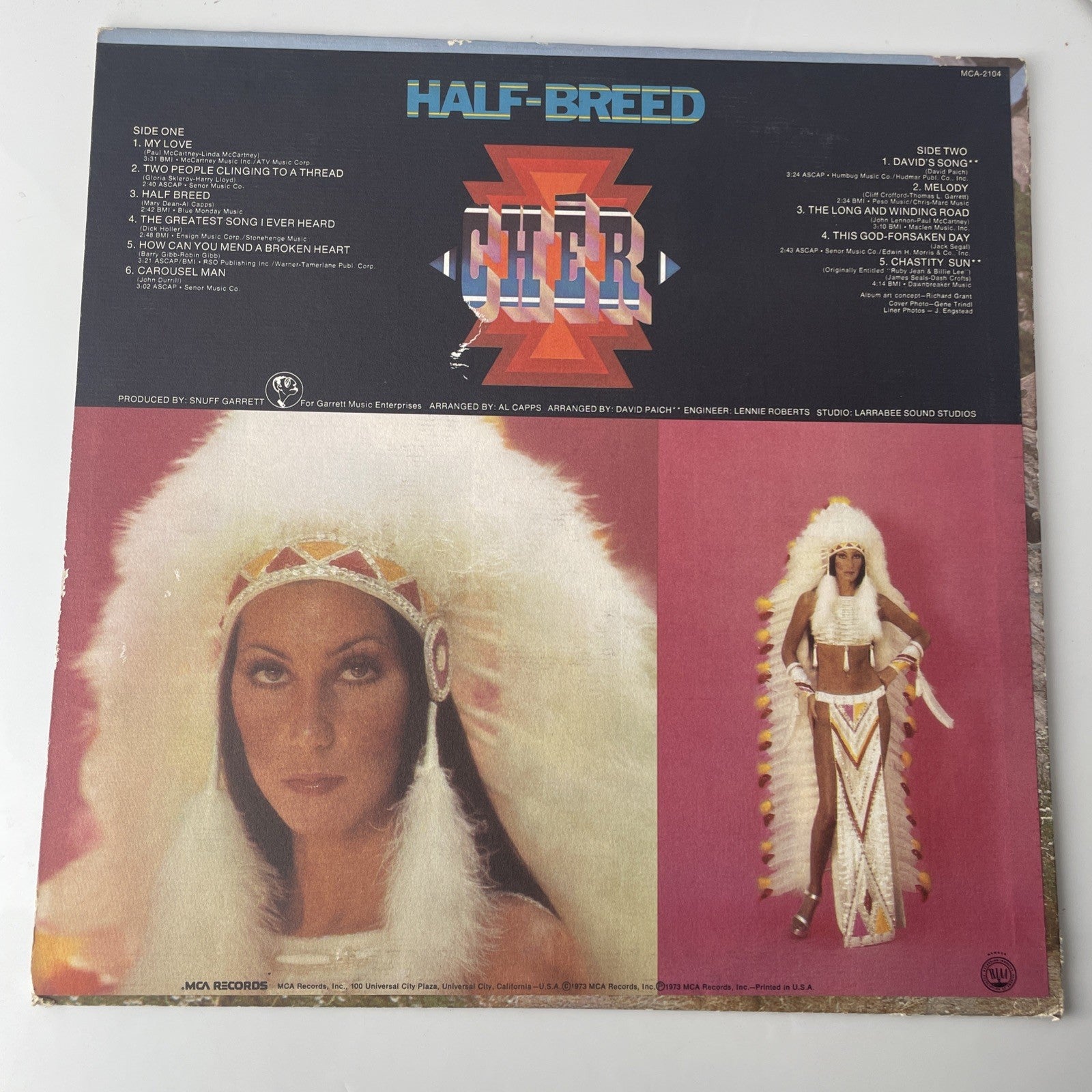 Cher - Half-Breed Vinyl LP - 1973 First Press - MCA Records MCA-2104