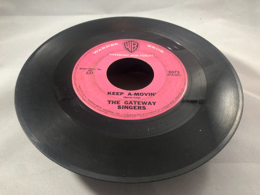GATEWAY SINGERS Folk 45rpm The M.T.A. b/w Keep A-Movin' HEAR