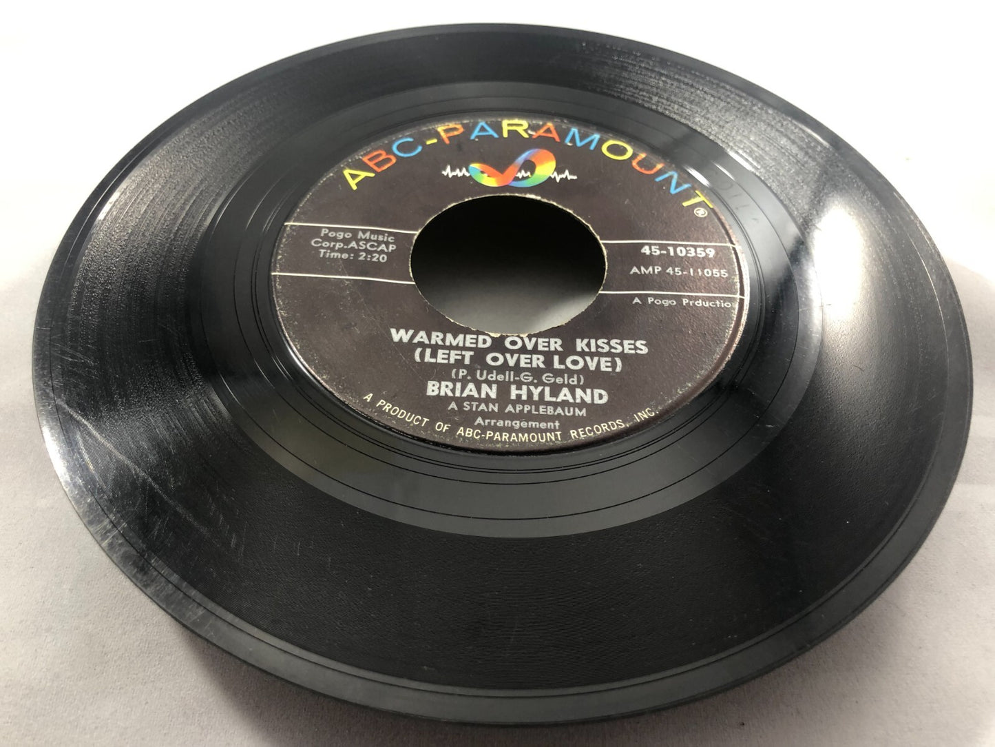 50'S & 60'S 45 Brian Hyland - Warmed Over Kisses / Walk a Lonely Mile VG