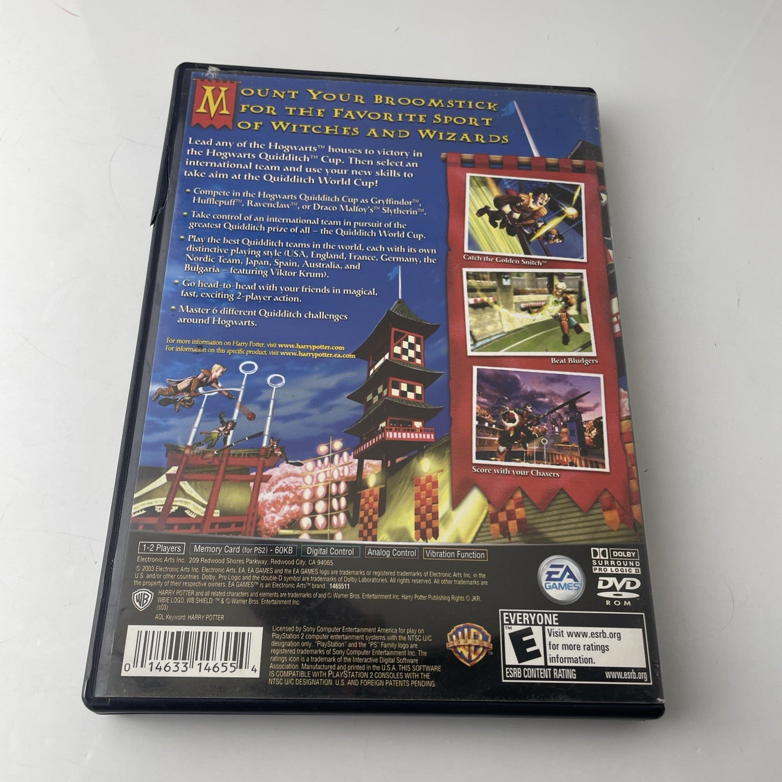 Harry Potter: Quidditch World Cup PlayStation 2 (PS2, 2003) CIB Complete Tested 