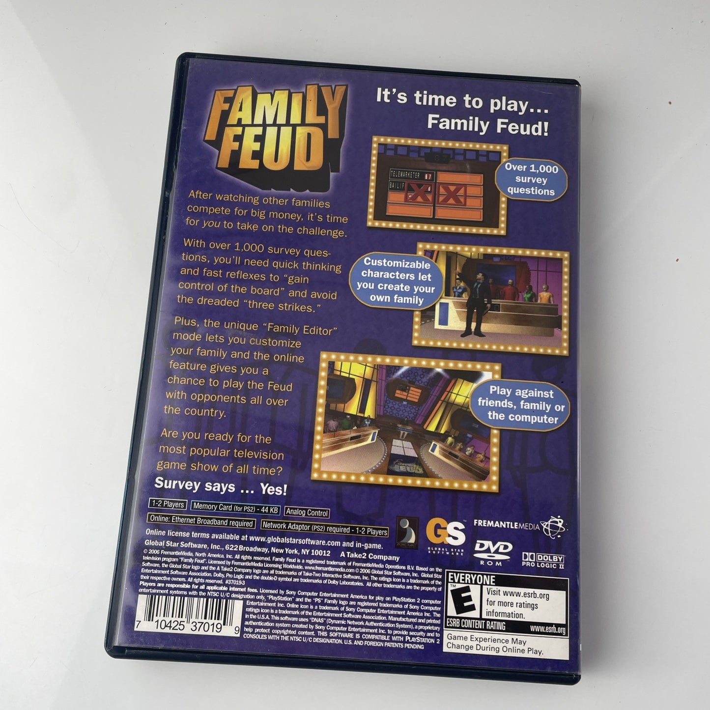 Family Feud (Sony PlayStation 2, 2006) PS2 Complete and Tested