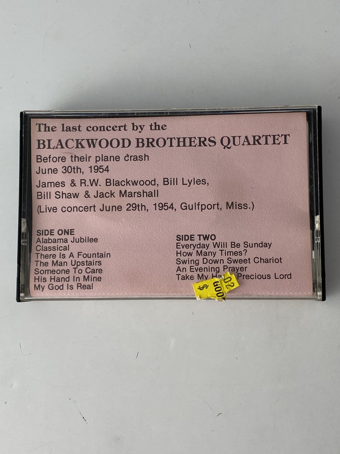 Blackwood Brothers Quartet The Last Concert Cassette NQD Southern Gospel