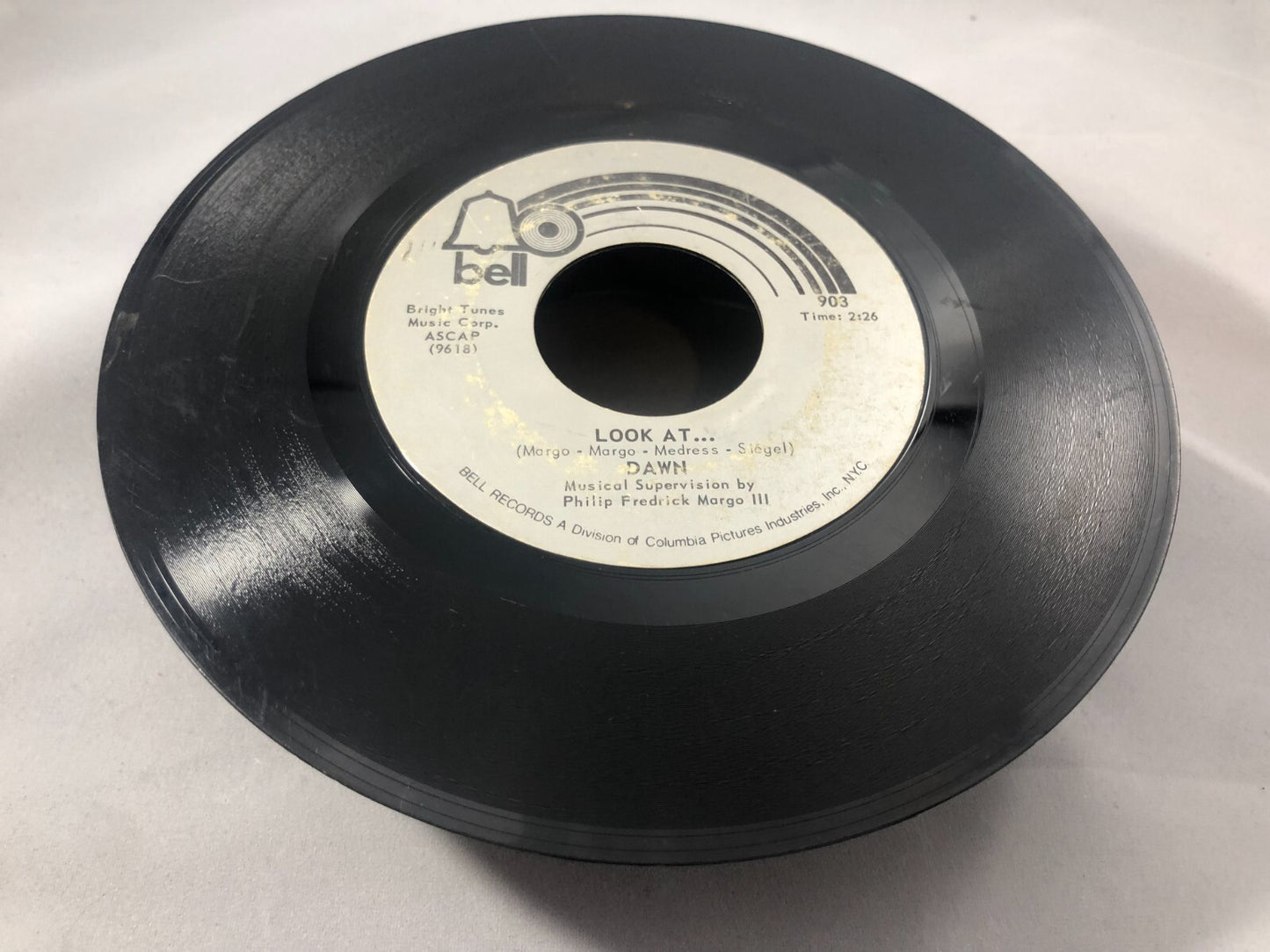 DAWN - CANDIDA/LOOK AT... BELL VINYL 45 SINGLE VG F209 G+