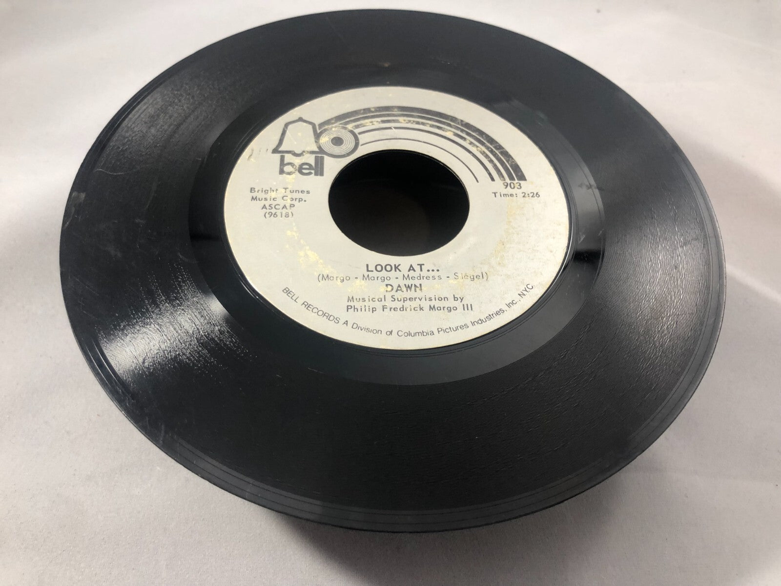 DAWN - CANDIDA/LOOK AT... BELL VINYL 45 SINGLE VG F209 G+