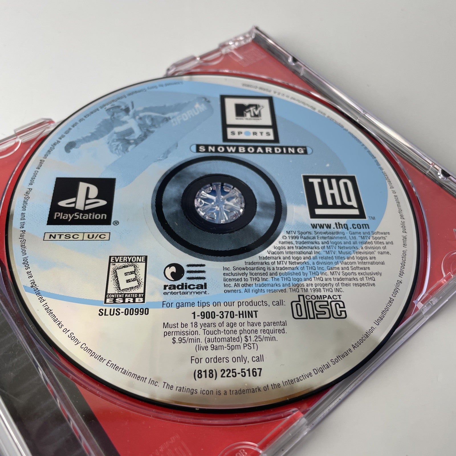 MTV Sports: Snowboarding (Sony PlayStation 1, 1999) PS1 Game Complete CIB 