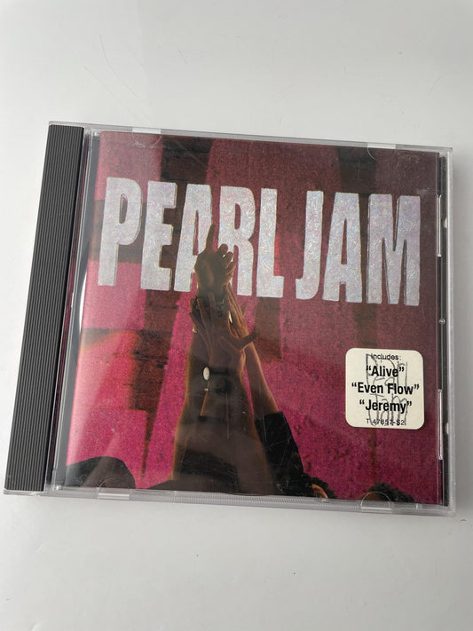Pearl Jam CD Ten 1991 Grunge Rock Epic ZK 47857 AAD Hype Sticker Alive Even Flow