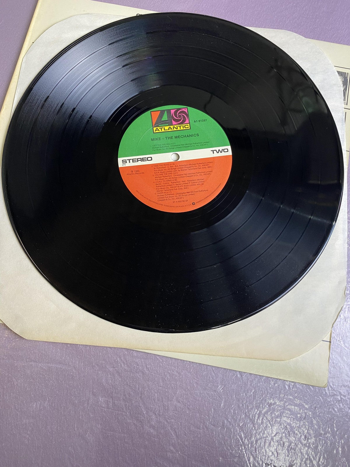 Vintage Mike + The Mechanics Self-Titled 12" Black Vinyl LP 1985 Anti Rock Pop