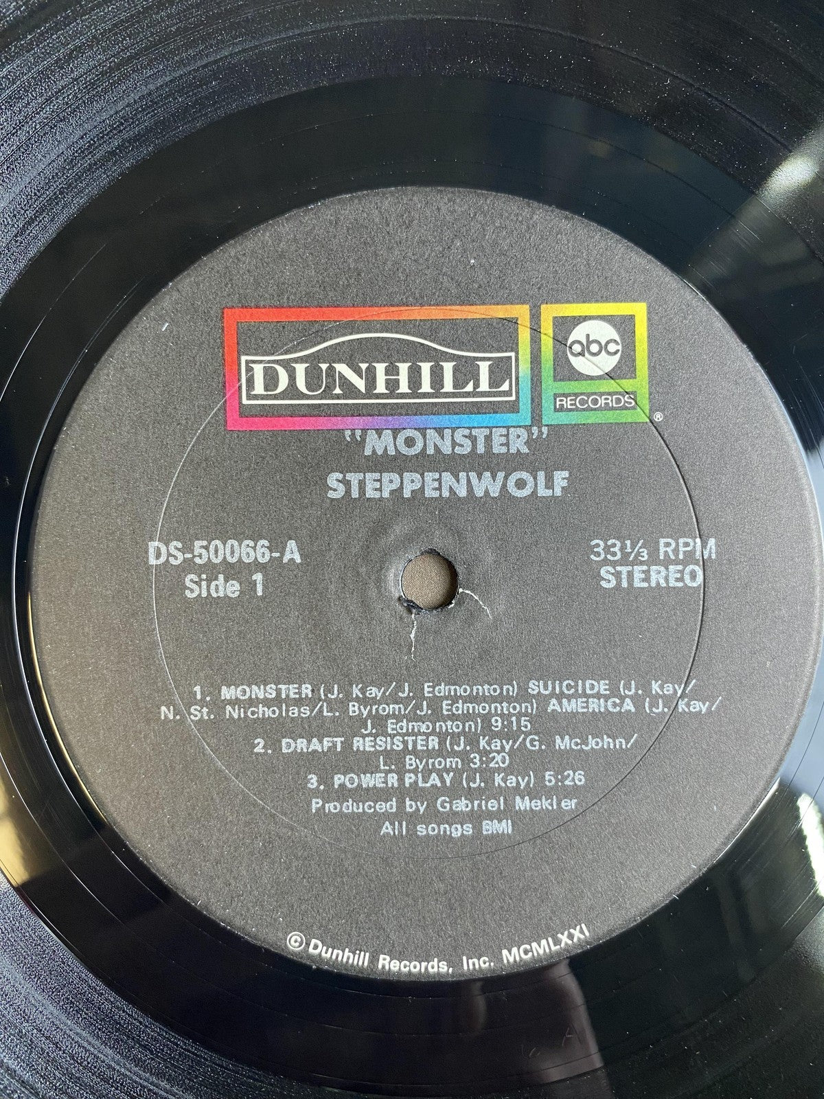 Vintage Steppenwolf Monster 12" Vinyl LP 1969 DS-50066 ABC Dunhill Hard Rock