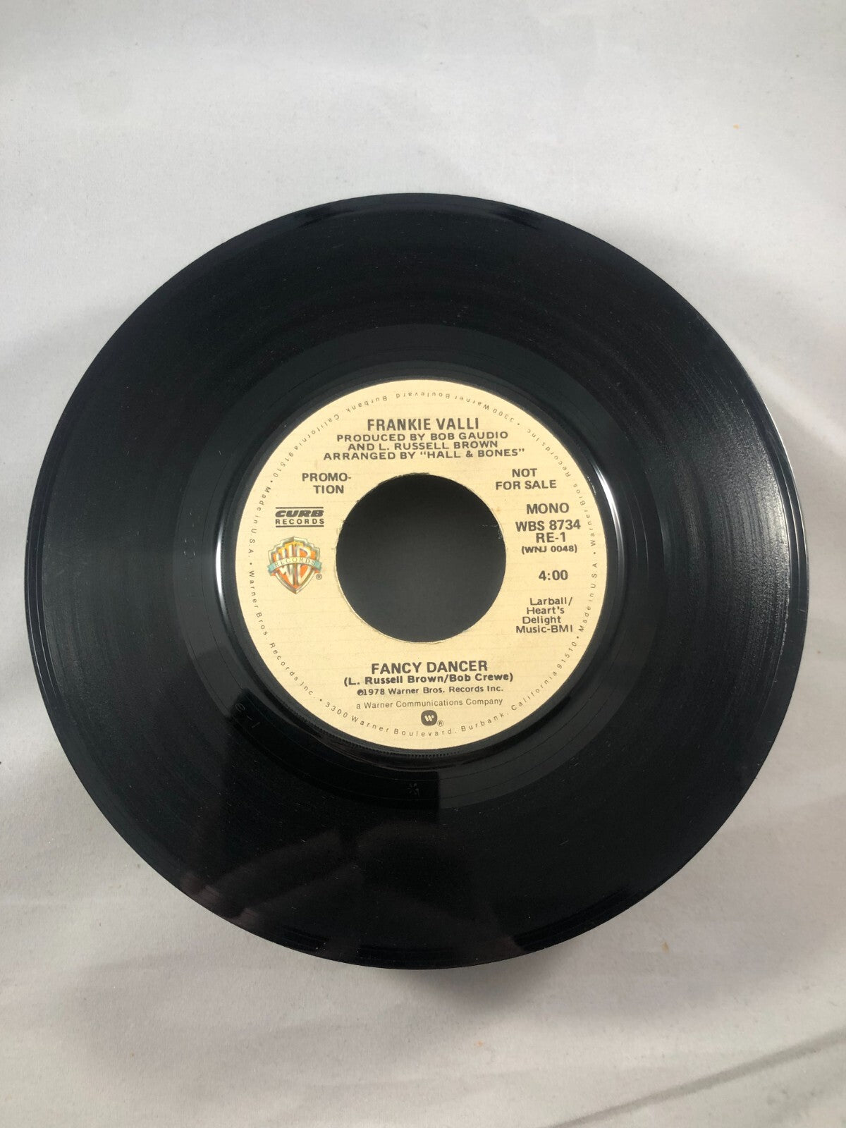Frankie Valli 45 Fancy Dancer WARNER BROS PROMO VG+