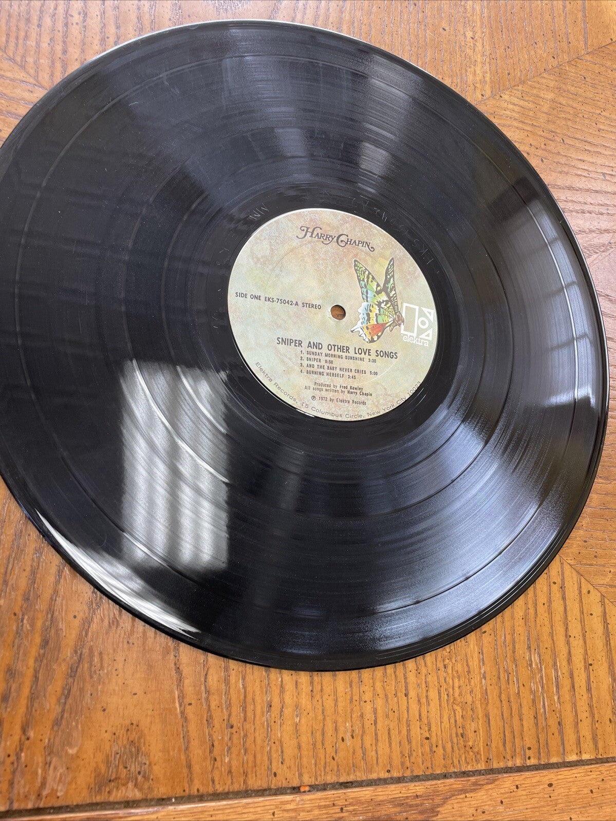 HARRY CHAPIN - Sniper & Other Love Songs (Elektra) - 12" Vinyl Record LP - VG (3