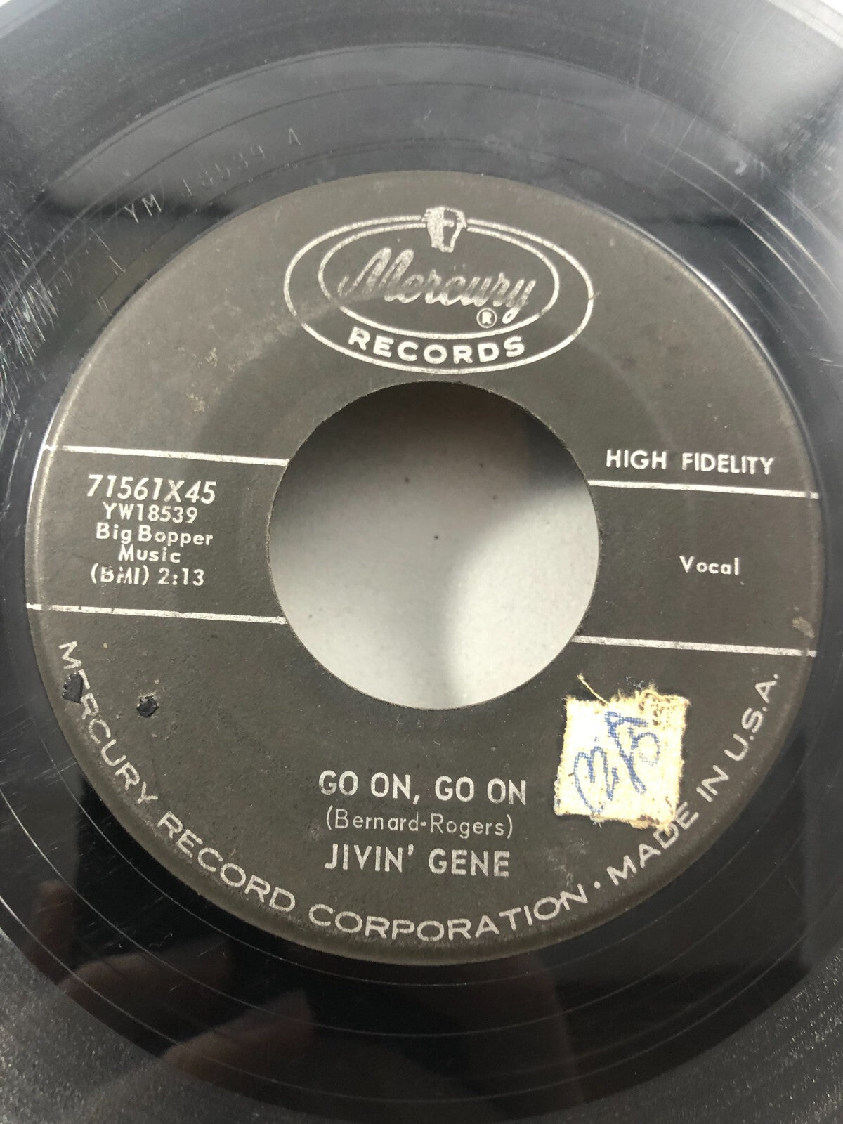 50'S & 60'S 45 Jivin' Gene - You'Re Jealous / Go On, Go On On Mercury Records G