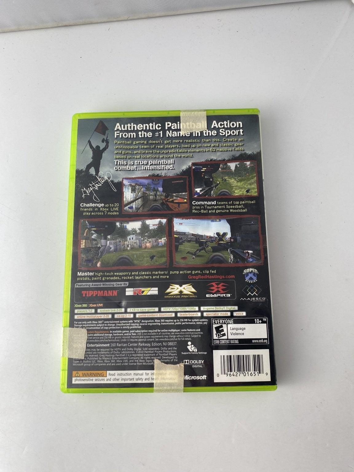 Greg Hastings Paintball 2 Xbox 360 Video Game Multiplayer NTSC Action