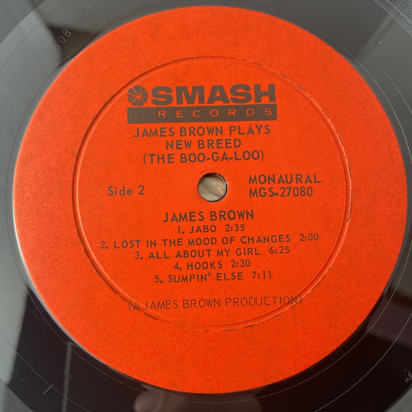 James Brown (LP) - "Plays New Breed" (1966) - Smash (MGS 27080) - G+ to VG