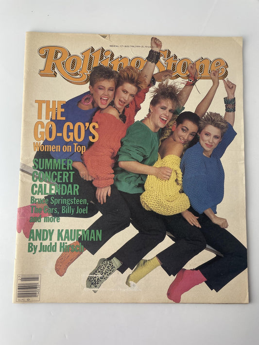 Vintage Rolling Stone Magazine The Go-Go's Cover 80s Summer Concert Calendar