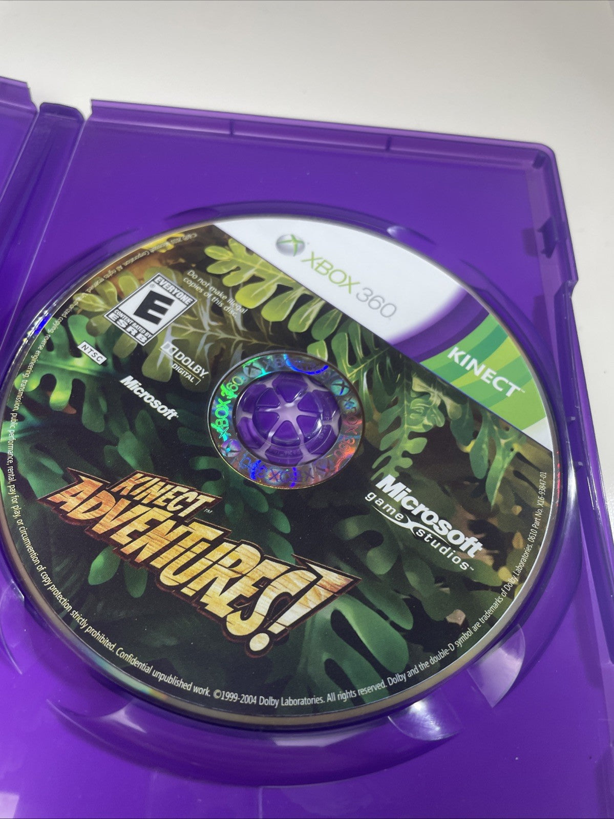 Kinect Adventures Microsoft Xbox 360 COMPLETE W/ MANUAL Sensor Calibration Card