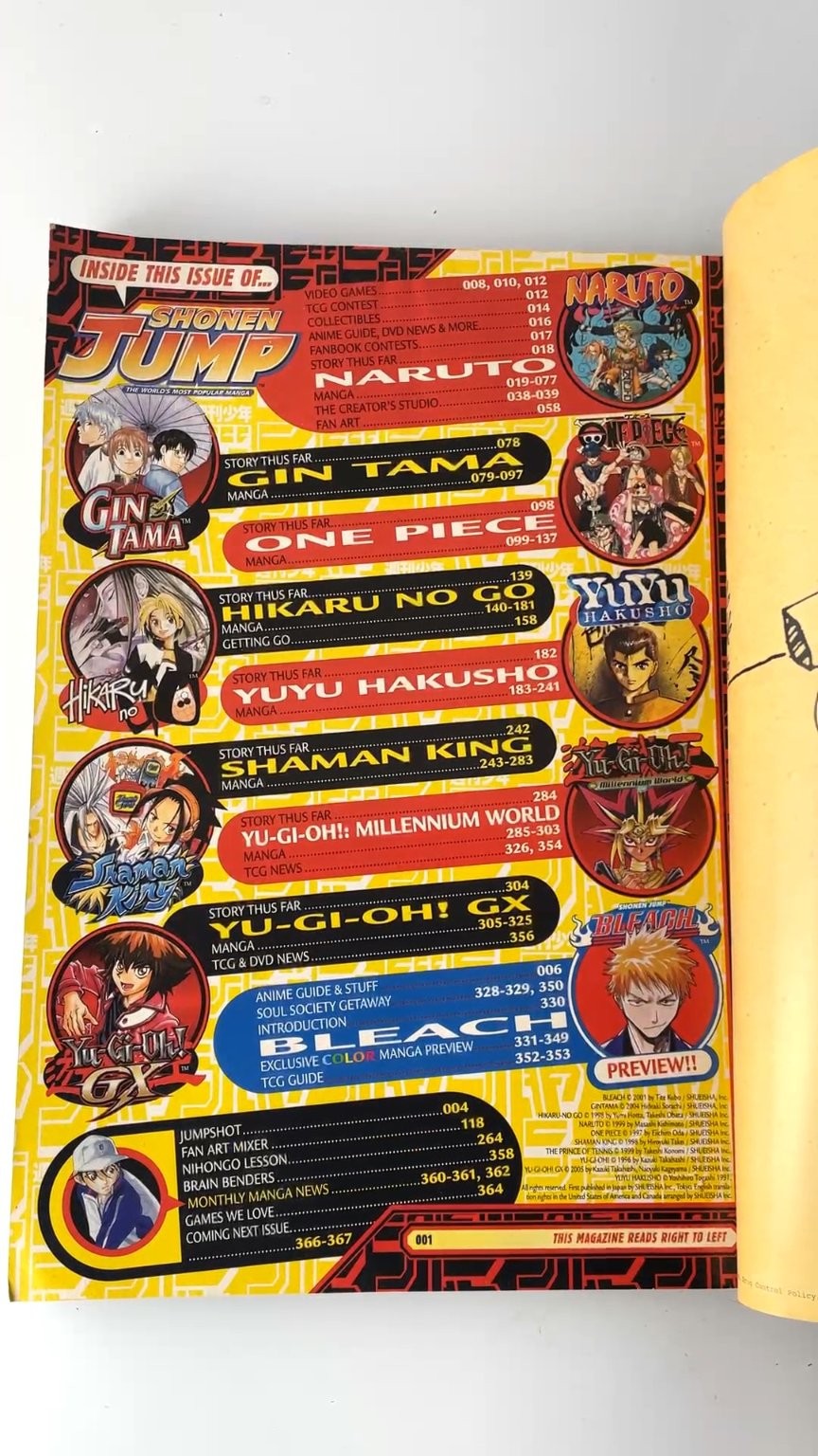 Shonen Jump May 2007 Volume 5 Issue 5 Bleach Gintama Naruto Yu-Gi-Oh WITH CARD