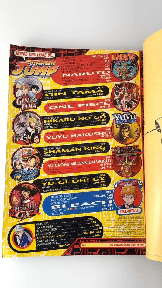 Shonen Jump May 2007 Volume 5 Issue 5 Bleach Gintama Naruto Yu-Gi-Oh WITH CARD