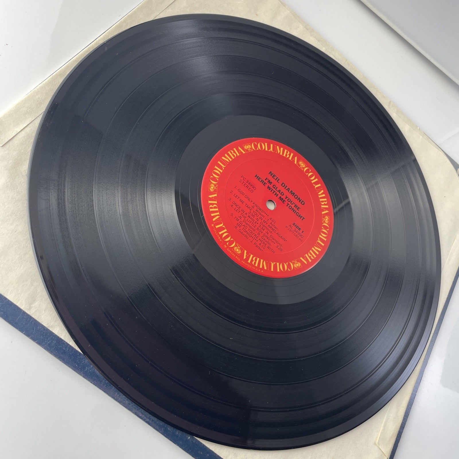 Neil Diamond ‎– I'm Glad You're Here With Me Tonight LP 1977 Columbia ‎VG