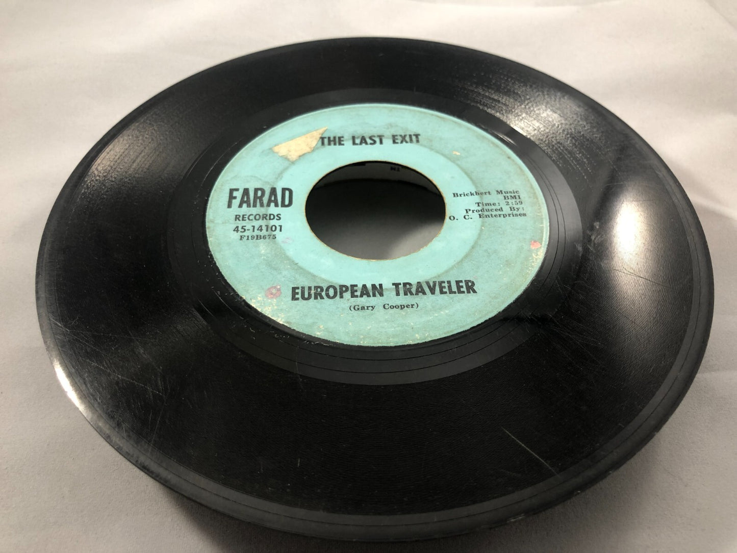 The Last Exit Early in the Morning European Traveler Farad Records 45 rpm garage