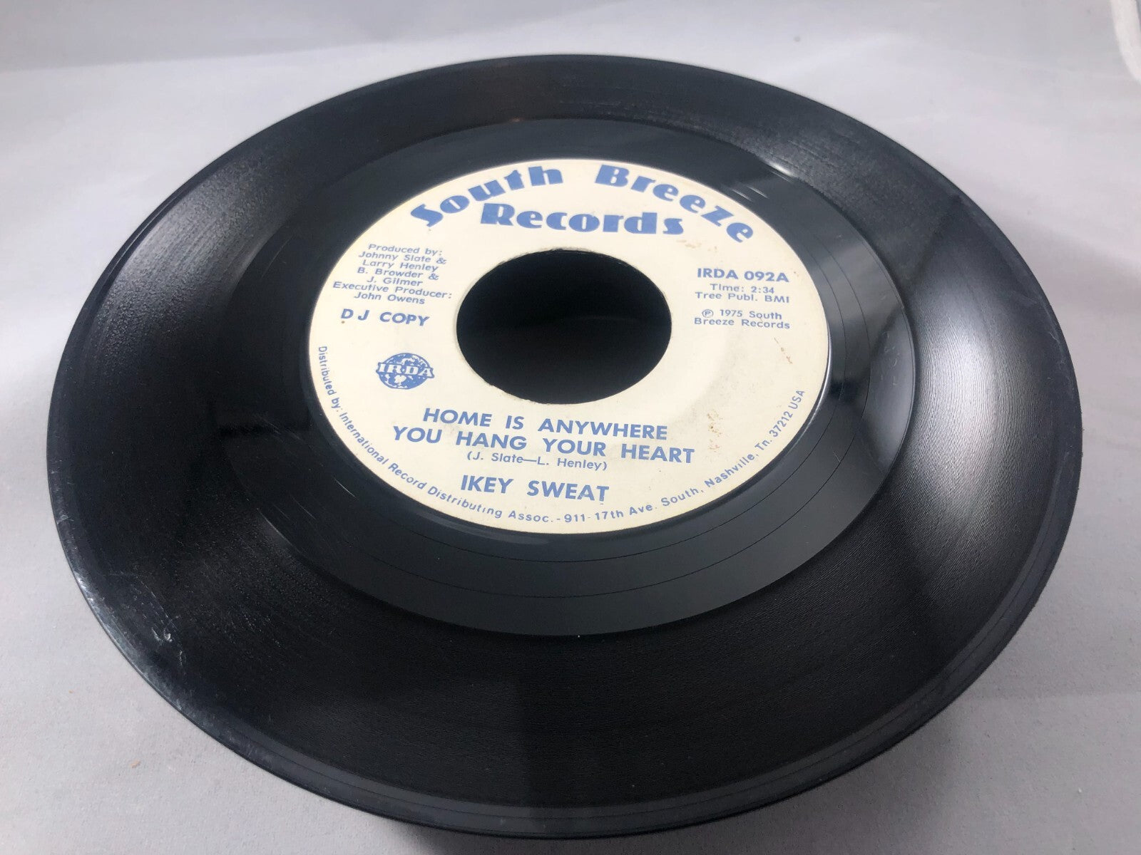 IKEY SWEAT HOME IS ANYWHERE YOU HANG YOUR HEART DJ COPY 45 RPM PROMO  VG