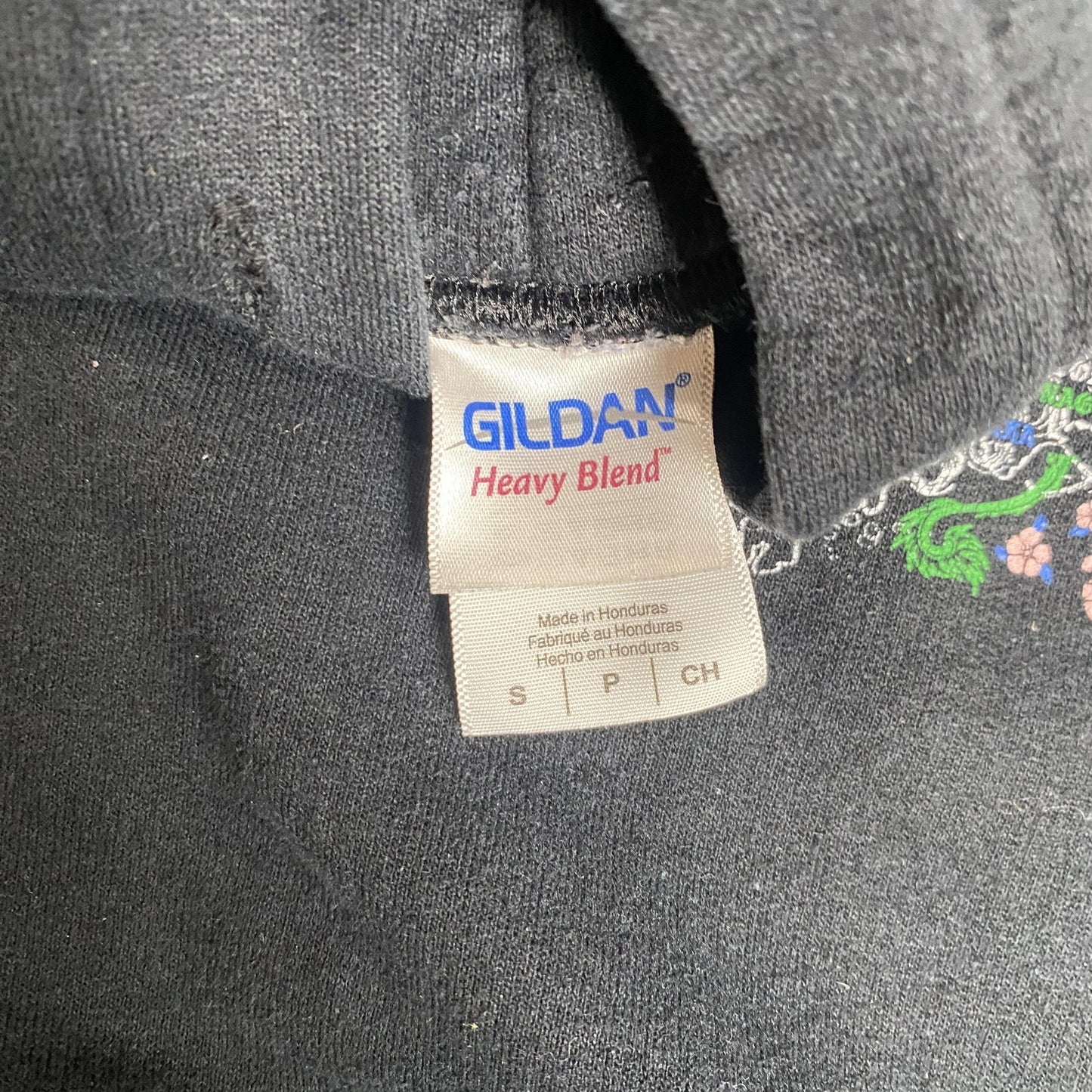 Gildan Hoodie Mens Small Japan Map Graphic Sweatshirt Pullover Cherry Blossom