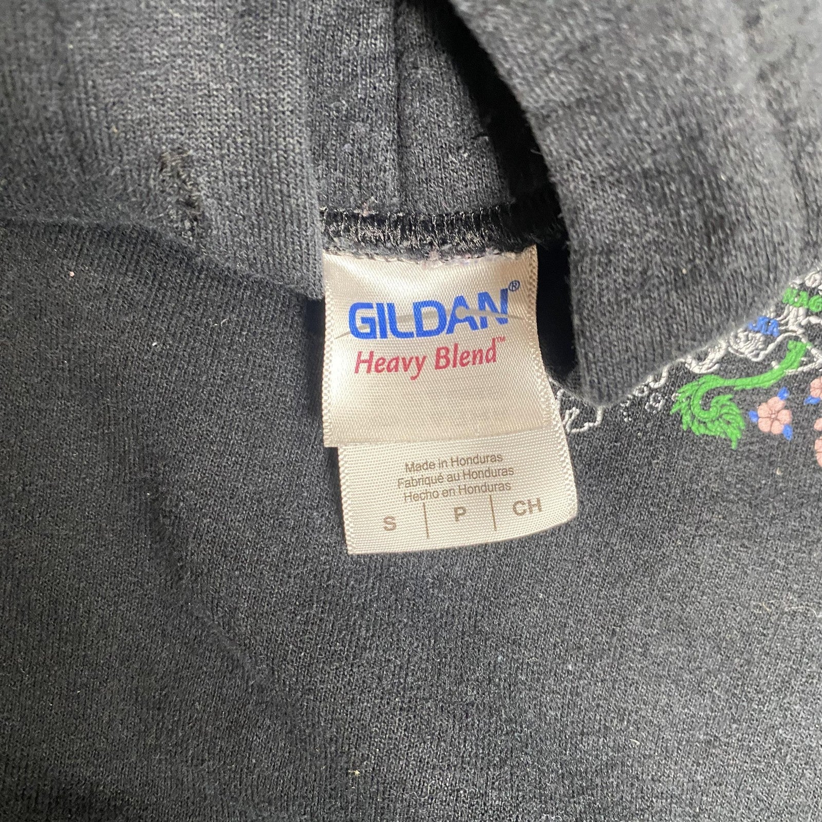 Gildan Hoodie Mens Small Japan Map Graphic Sweatshirt Pullover Cherry Blossom