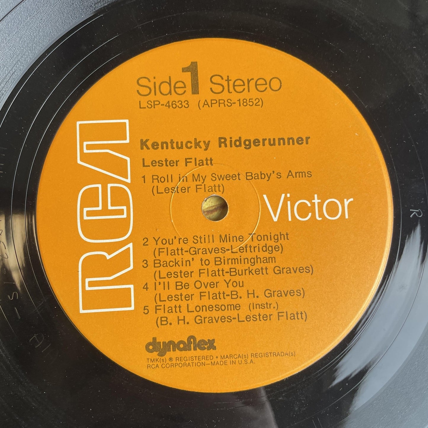 Vintage Lester Flatt Kentucky Ridgerunner 12" Vinyl LP 1969 RCA Victor Country