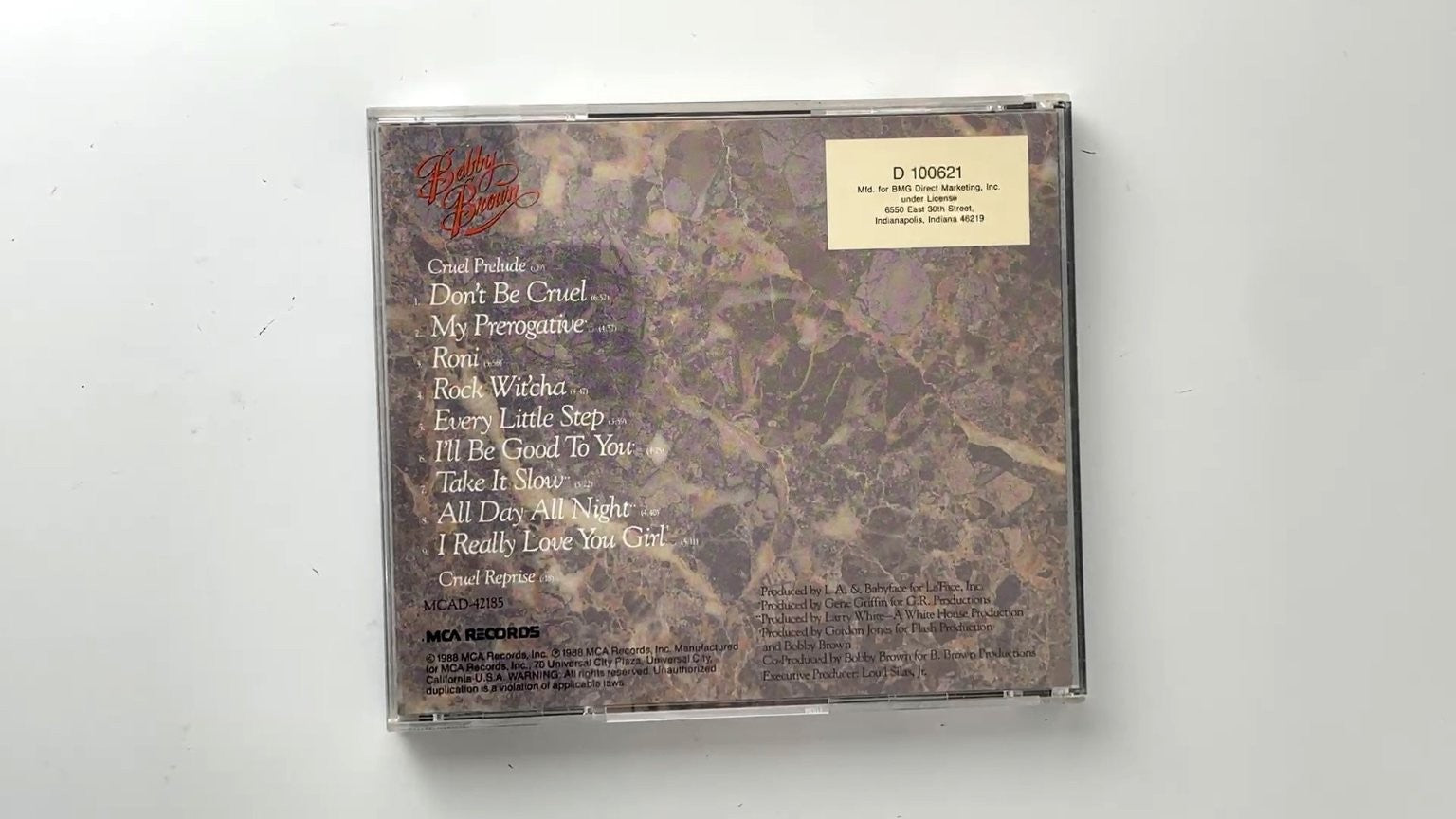 Bobby Brown - Don't Be Cruel CD 1988 MCA Records R&B Pop MCAD-42185