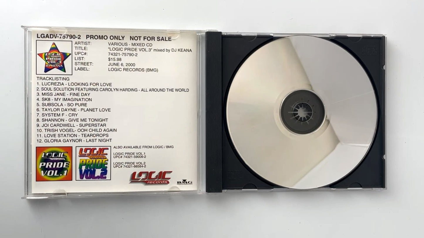 Various - Logic Pride Vol.3 CD 2000 Promo Dance House Logic Records