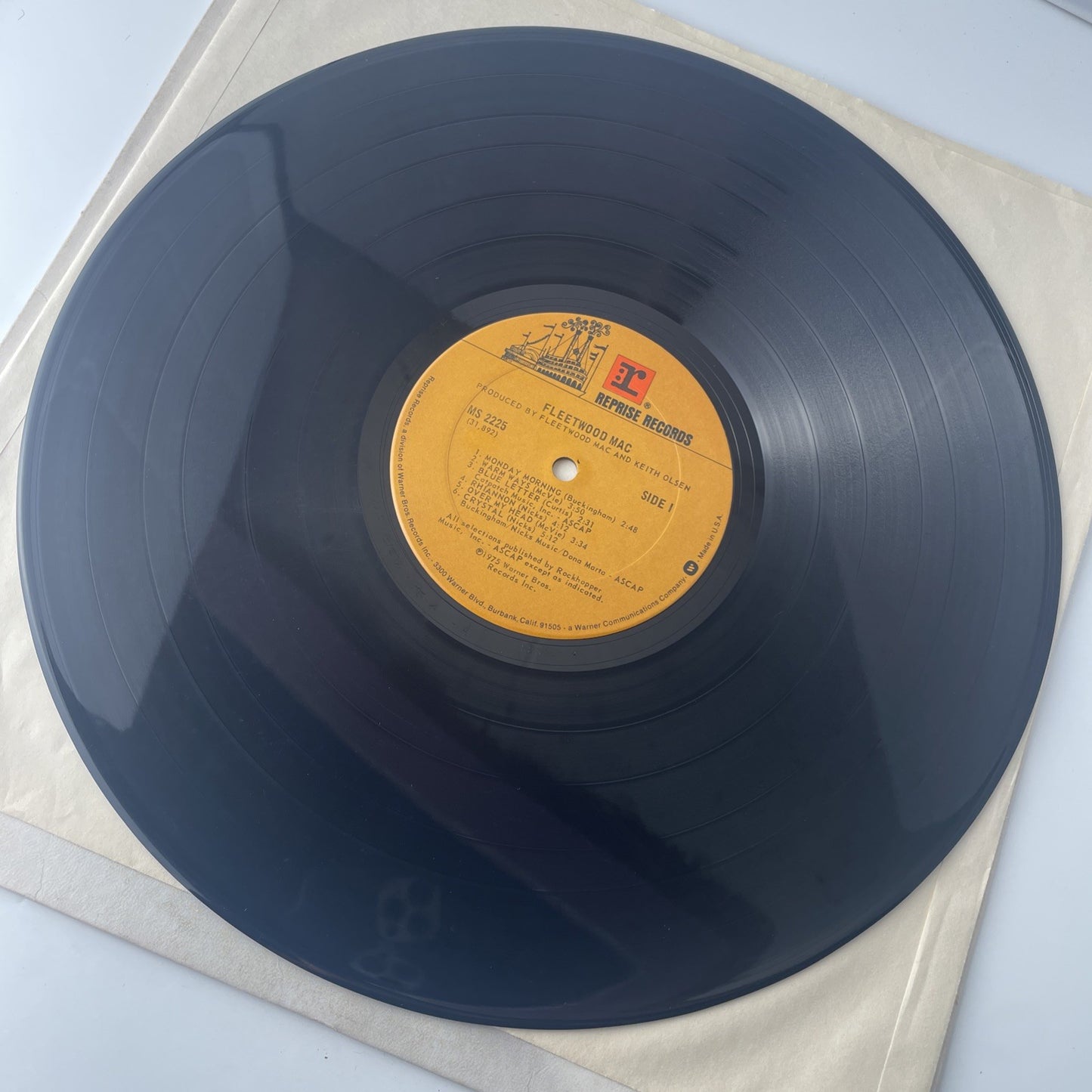 FLEETWOOD MAC SELF TITLED LP 1975  Reprise MS 2225 Textured Cover Lyric Sheet