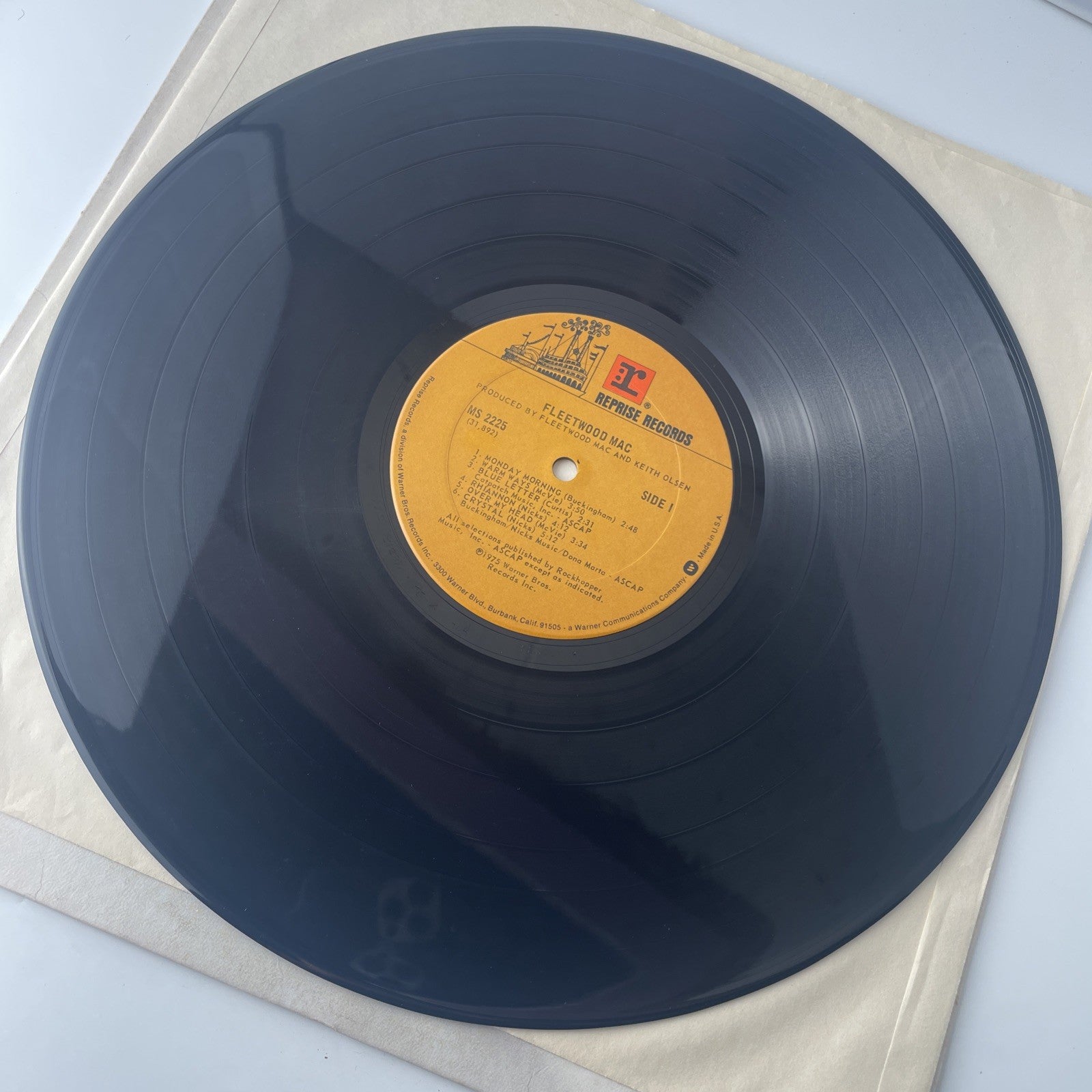 FLEETWOOD MAC SELF TITLED LP 1975  Reprise MS 2225 Textured Cover Lyric Sheet