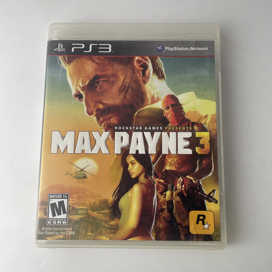 Max Payne 3 (Sony PlayStation 3, 2012) Very Good Disc