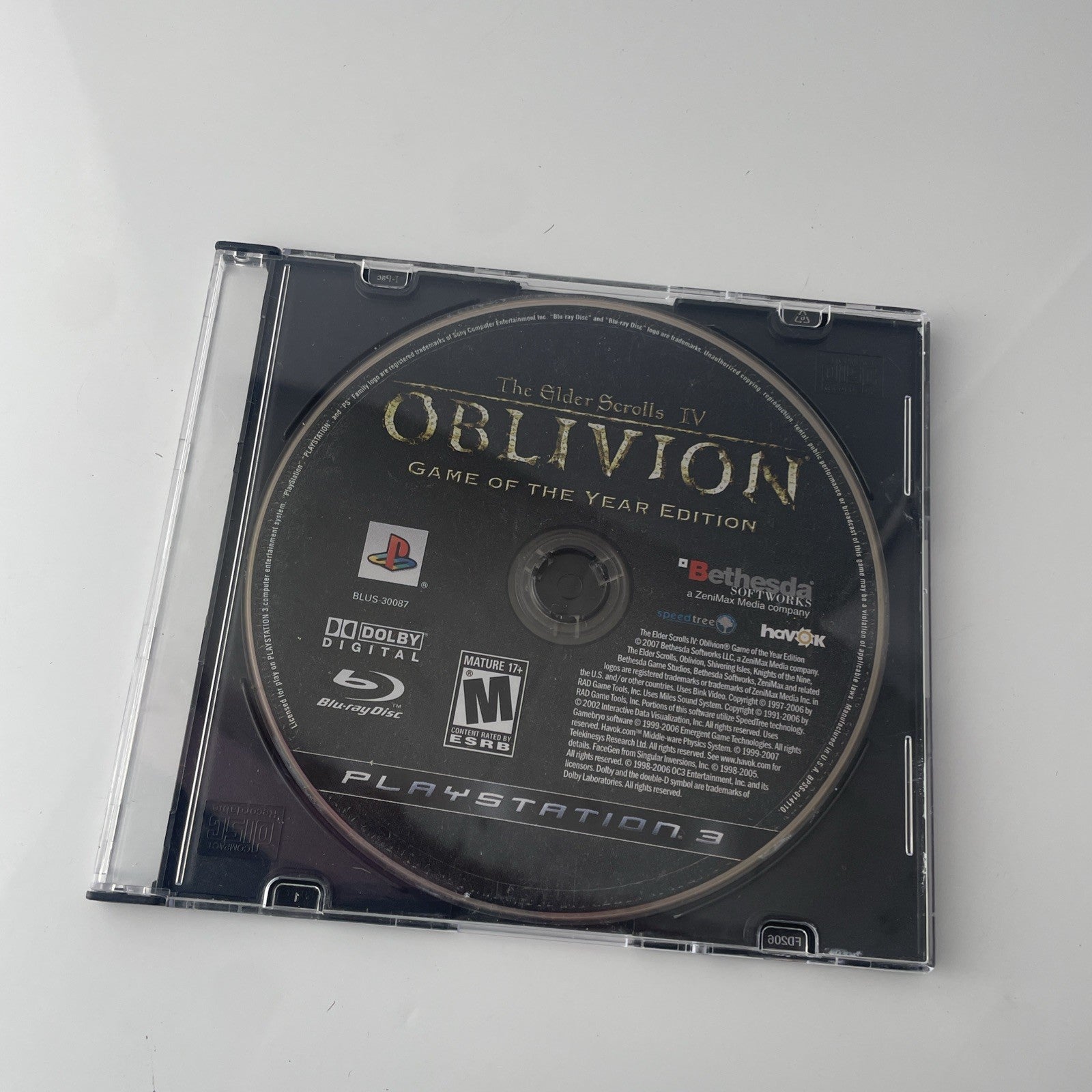 Elder Scrolls lV Oblivion - PS3 - Disc Only VG