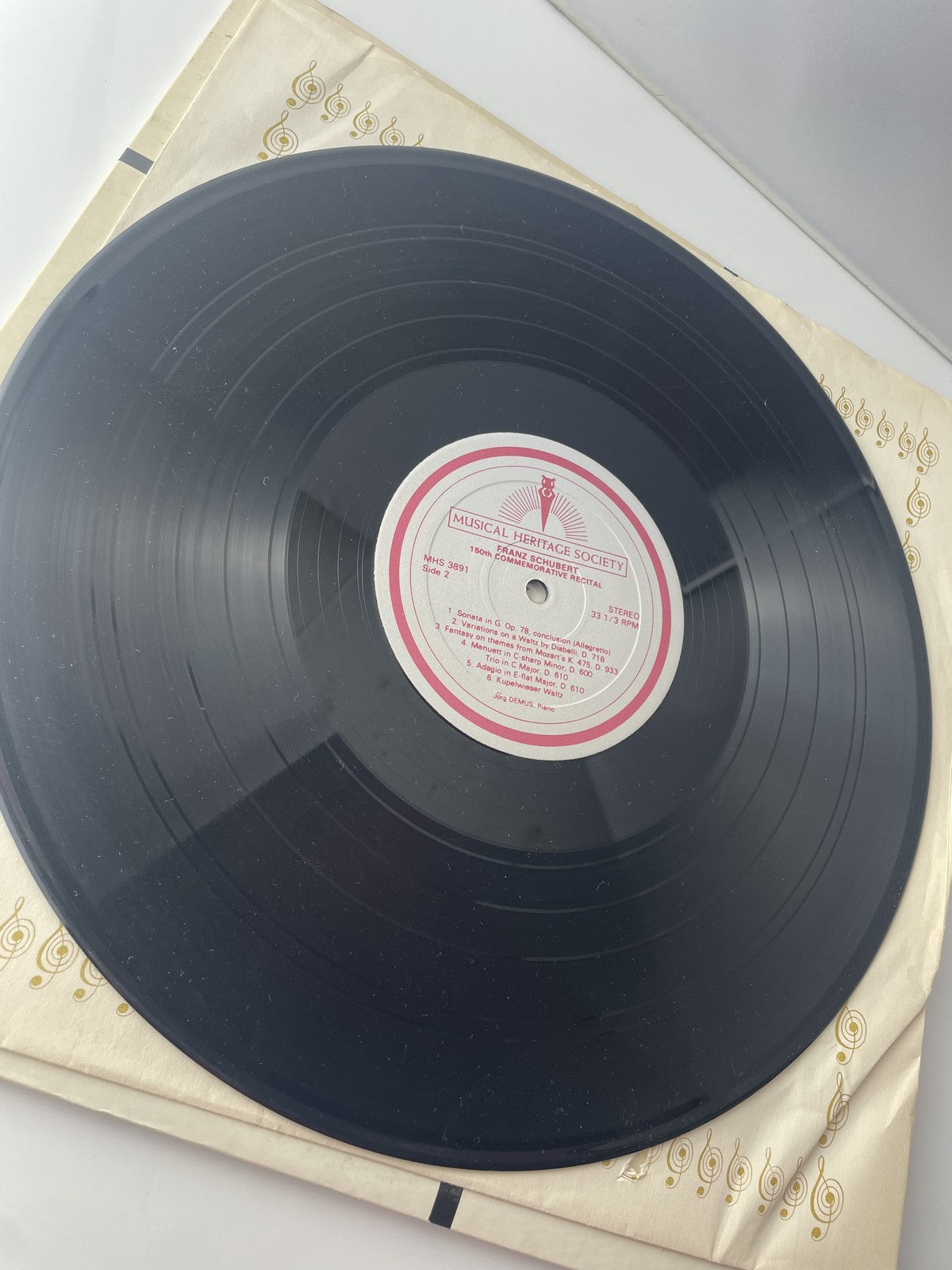 Vintage Franz Schubert 150th Commemorative Recital Vinyl 2xLP Jörg Demus Piano