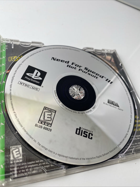 Need for Speed 3 III: Hot Pursuit PlayStation 1 PS1 TESTED/WORKING No Manual