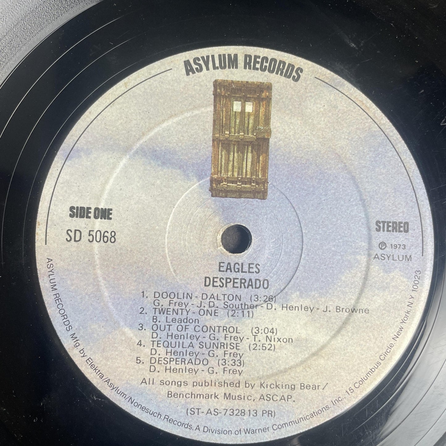 Vintage Eagles Desperado 12" Black Vinyl LP 1973 Asylum Country Rock Album